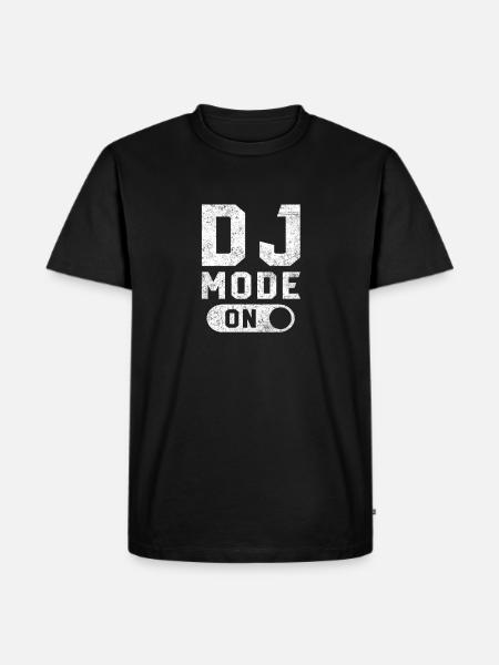 DJ Mode On - Männer Premium Bio T-Shirt - Schwarz