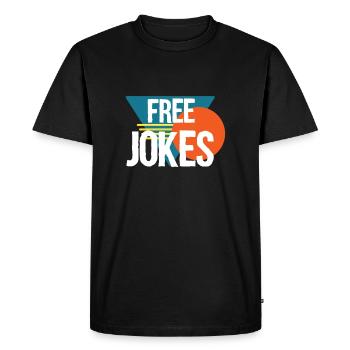 Blagues gratuites! Jokes Joke Funny Funny Idée de cadeau - T-shirt Premium bio Homme - noir - Devant - Nico (187cm)