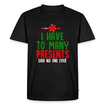 J'ai assez de cadeaux Cadeau de Noël drôle - T-shirt Premium bio Homme - noir - Devant - Nico (187cm)