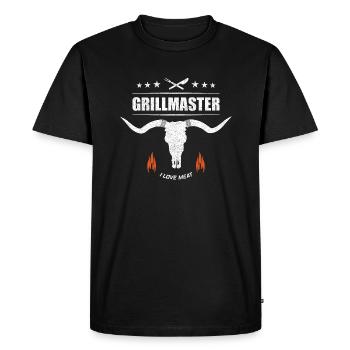 Maître grill - T-shirt Premium bio Homme - noir - Devant - Nico (187cm)