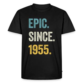 69e anniversaire 69 ans d’épopée depuis 1955 - T-shirt Premium bio Homme - noir - Devant - Nico (187cm)