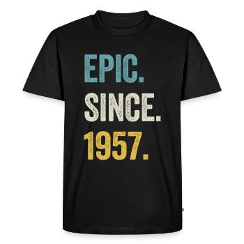 67 Years Old Epic Since 1957 67th Birthday - Men's Premium Organic T-Shirt - black - Front - Nico (187cm)