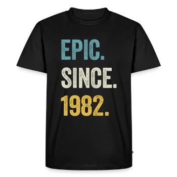 42 Years Old Epic Since 1982 42nd Birthday - Men's Premium Organic T-Shirt - black - Front - Nico (187cm)