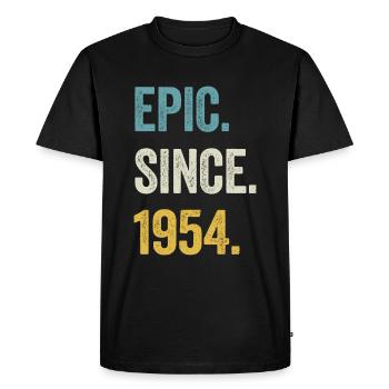 70 Years Old Epic Since 1954 70th Birthday - Men's Premium Organic T-Shirt - black - Front - Nico (187cm)