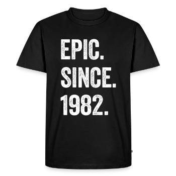 42 Years Old Epic Since 1982 42nd Birthday - Men's Premium Organic T-Shirt - black - Front - Nico (187cm)