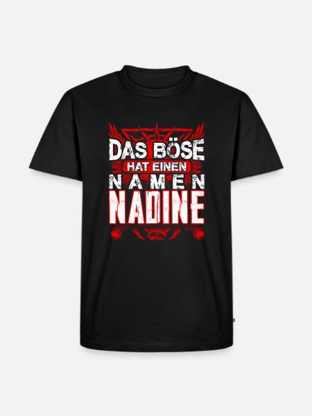 NADINE - böse - Männer Premium Bio T-Shirt - Schwarz