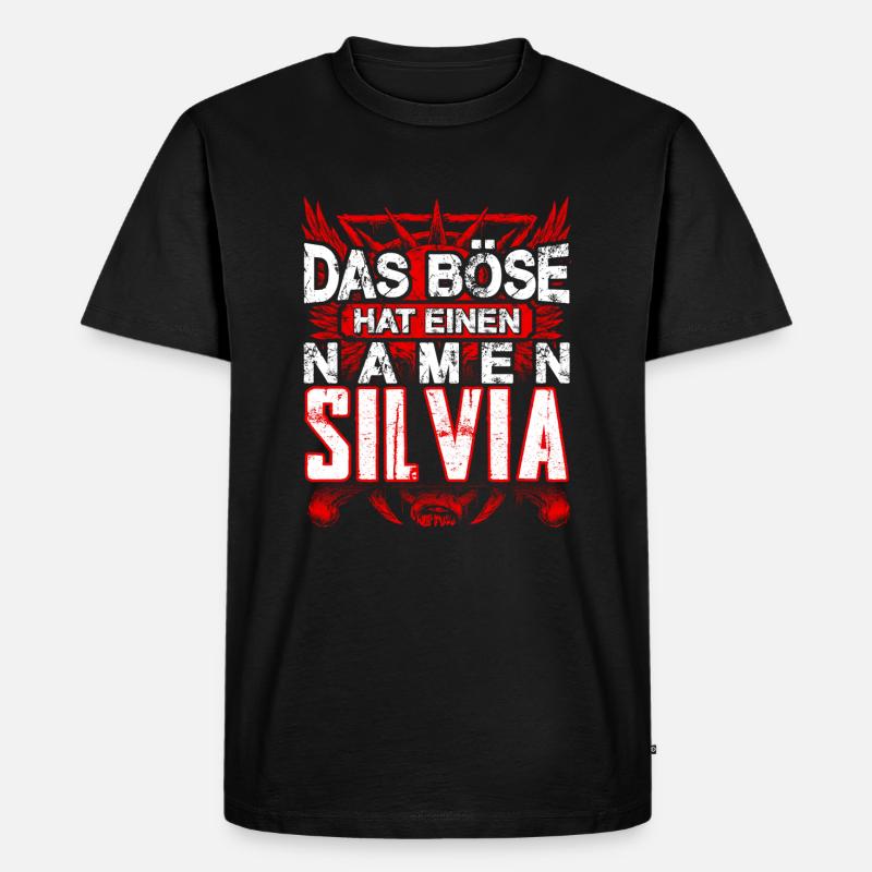 SILVIA - böse - Männer Premium Bio T-Shirt - Schwarz