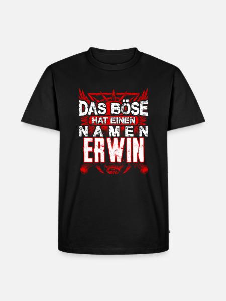 ERWIN - Name - Männer Premium Bio T-Shirt - Schwarz