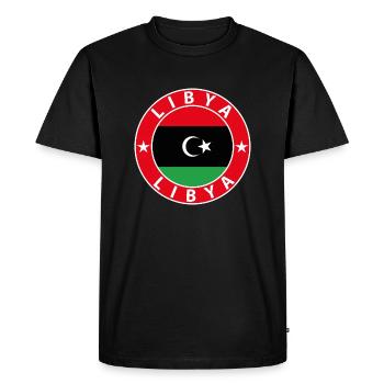Libye - T-shirt Premium bio Homme - noir - Devant - Nico (187cm)