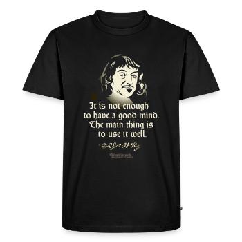 Descartes Good Mind - Männer Premium Bio T-Shirt - Schwarz - Vorne - Nico (187cm)