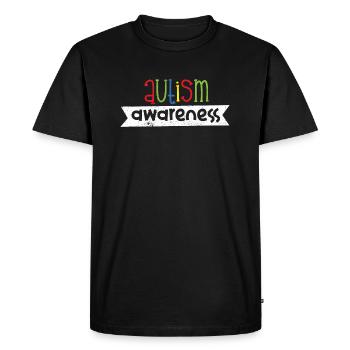 AUTISME CONSCIENCE AUTISTIQUE AMOUR DOUÉ DICTON - T-shirt Premium bio Homme - noir - Devant - Nico (187cm)