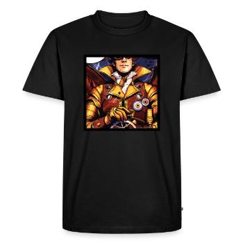 Le timonier du Zeppelin - T-shirt Premium bio Homme - noir - Devant - Nico (187cm)