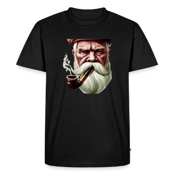 Seaman Seal Sailor Captain Sea Sailing - T-shirt Premium bio Homme - noir - Devant - Nico (187cm)