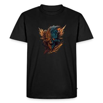 Halloween Demon - Men's Premium Organic T-Shirt - black - Front - Nico (187cm)