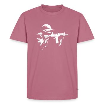 IPSC Shooter Rifle PCC - Men's Premium Organic T-Shirt - mauve - Front - Nico (187cm)
