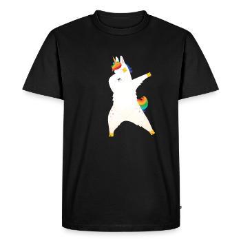 Dabbing Unicorn Dab Dance Party Costume - Men's Premium Organic T-Shirt - black - Front - Nico (187cm)