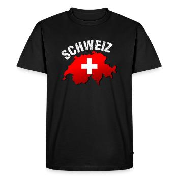 Suisse - T-shirt Premium bio Homme - noir - Devant - Nico (187cm)