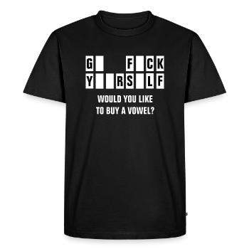 VA TE FAIRE FOUTRE - T-shirt Premium bio Homme - noir - Devant - Nico (187cm)
