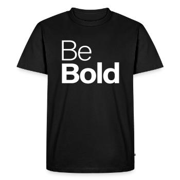 Be Bold - Men's Premium Organic T-Shirt - black - Front - Nico (187cm)