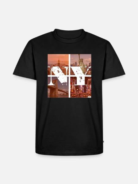 NEW YORK RED - Men's Premium Organic T-Shirt - black
