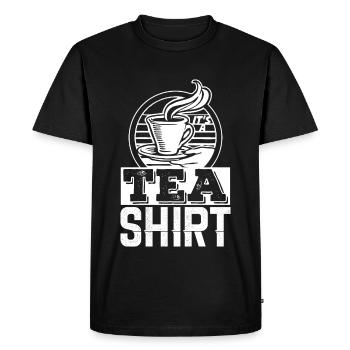 It's A Tea Shirt, Tea Fan Lover Tea Room Cat - Men's Premium Organic T-Shirt - black - Front - Nico (187cm)