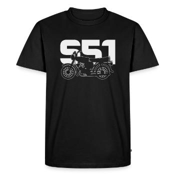 Légende S51 Simme Enduro Vintage - T-shirt Premium bio Homme - noir - Devant - Nico (187cm)