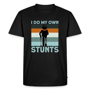 Je fais mes propres cascades - T-shirt Premium bio Homme - noir - Devant - Nico (187cm)