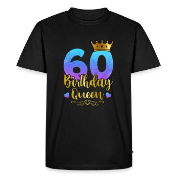 Birthday Queen 60th Birthday 60 Years Born - Men's Premium Organic T-Shirt - black - Front - Nico (187cm)