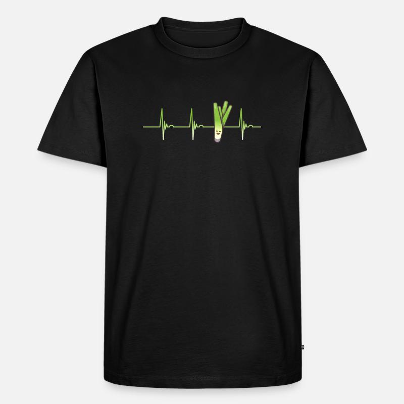 Lauch Herzschalg - Männer Premium Bio T-Shirt - Schwarz