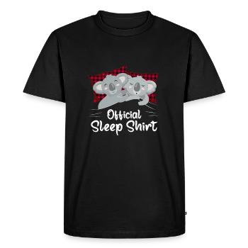 Chemise de sommeil officielle Koala - T-shirt Premium bio Homme - noir - Devant - Nico (187cm)