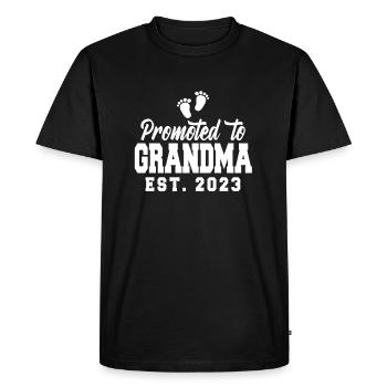Promu grand-mère 2023 - T-shirt Premium bio Homme - noir - Devant - Nico (187cm)