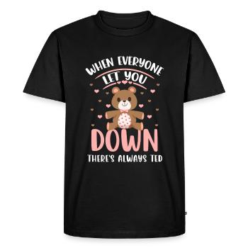 Teddy Baby Kids Stuffed Animal - Men's Premium Organic T-Shirt - black - Front - Nico (187cm)