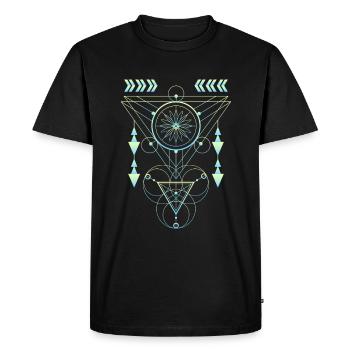 Symbol Superstition Element Faith - Men's Premium Organic T-Shirt - black - Front - Nico (187cm)
