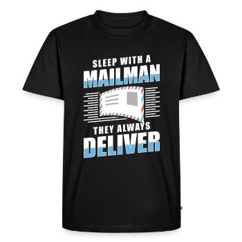 Post Mail Letter Carrier - Men's Premium Organic T-Shirt - black - Front - Nico (187cm)