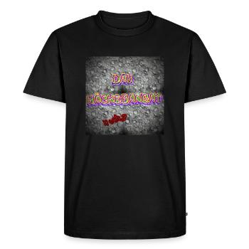 DAU HÄCKEBANGAT / HOCH 3 - Shop WoW - 2023 - Men's Premium Organic T-Shirt - black - Front - Nico (187cm)