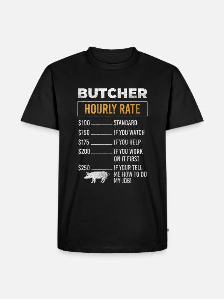 Butcher grilling work - Men's Premium Organic T-Shirt - black