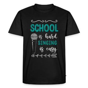 Singer Passion Musical - Men's Premium Organic T-Shirt - black - Front - Nico (187cm)