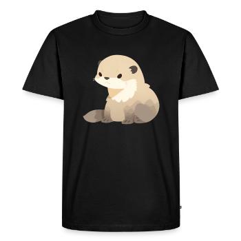 Cute Mongoose - Men's Premium Organic T-Shirt - black - Front - Nico (187cm)
