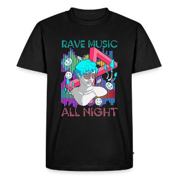 House Electro Dj - Men's Premium Organic T-Shirt - black - Front - Nico (187cm)