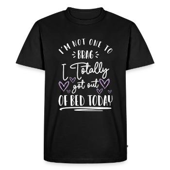 Sommeil, sommeil, détente, repos - T-shirt Premium bio Homme - noir - Devant - Nico (187cm)