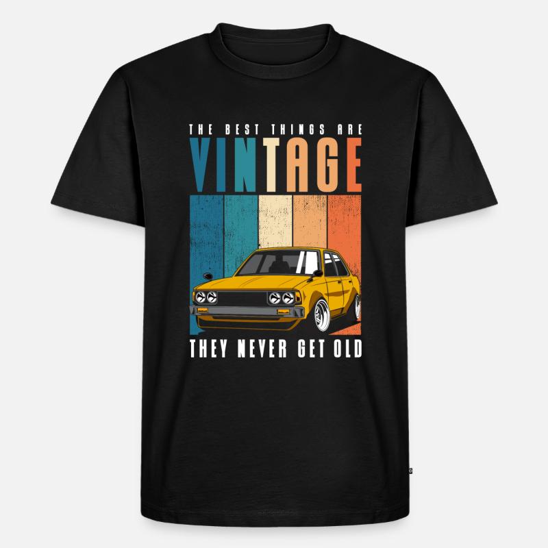 Oldtimer Motorist Old - Men's Premium Organic T-Shirt - black