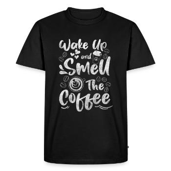 Coffee Lovers Breakfast Coffee Bean Coffee Shop - Men's Premium Organic T-Shirt - black - Front - Nico (187cm)