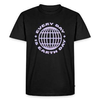 Chaque jour, c’est le Jour de la Terre - T-shirt Premium bio Homme - noir - Devant - Nico (187cm)