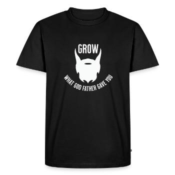 Bart Grow what God father gave you - Men's Premium Organic T-Shirt - black - Front - Nico (187cm)