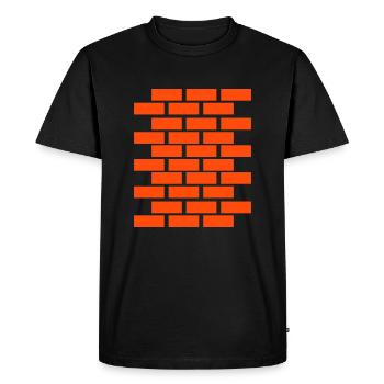 brick wall - Men's Premium Organic T-Shirt - black - Front - Nico (187cm)
