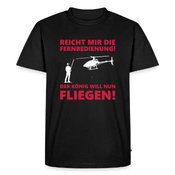 Modell Hubschrauber Helicopter Geschenk lustig - Männer Premium Bio T-Shirt - Schwarz - Vorne - Nico (187cm)