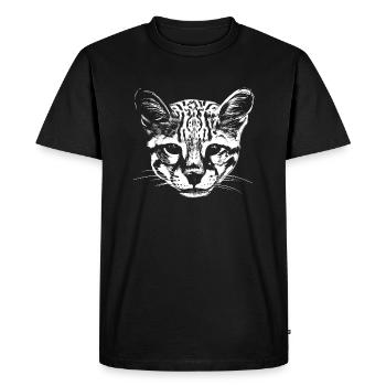 Ocelot - Men's Premium Organic T-Shirt - black - Front - Nico (187cm)