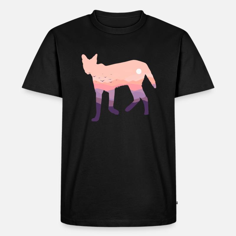 Serval Katze - Männer Premium Bio T-Shirt - Schwarz