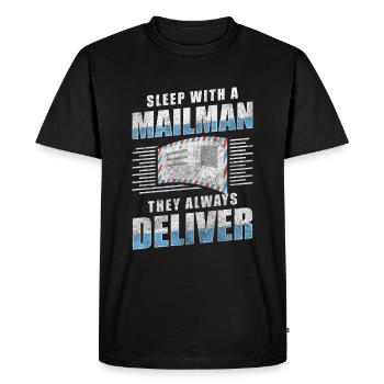 Facteur Lettre Profession Livreur de colis - T-shirt Premium bio Homme - noir - Devant - Nico (187cm)