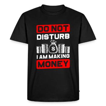 Money Finance Dollar Gold - Men's Premium Organic T-Shirt - black - Front - Nico (187cm)